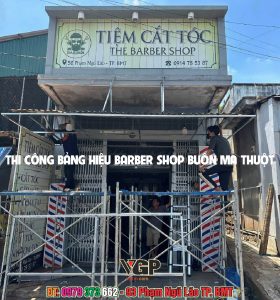 Thi công bảng hiệu barber shop tại BMT
