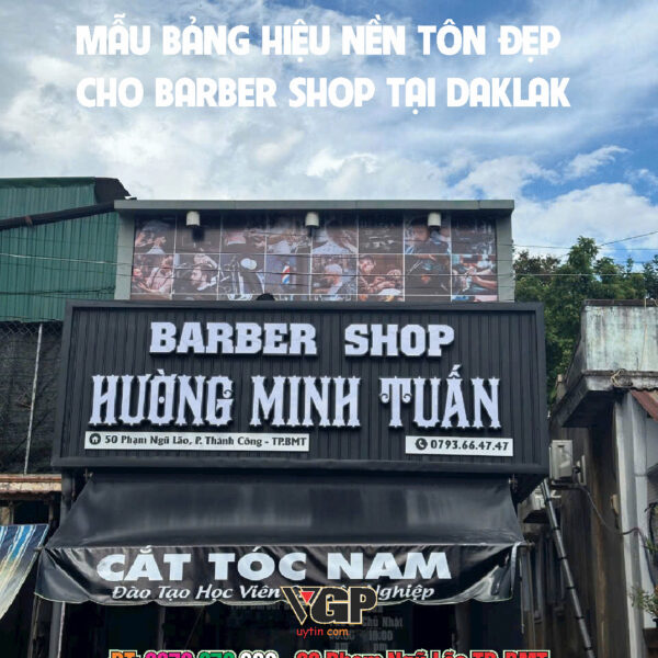 Thiết kế bảng hiệu Baber shop Buôn Ma Thuột