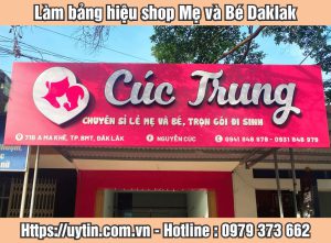 bảng hiệu shop em bé daklak