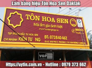 bảng hiệu tôn hoa sen daklak