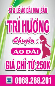 in bảng hiệu shop áo dài bmt