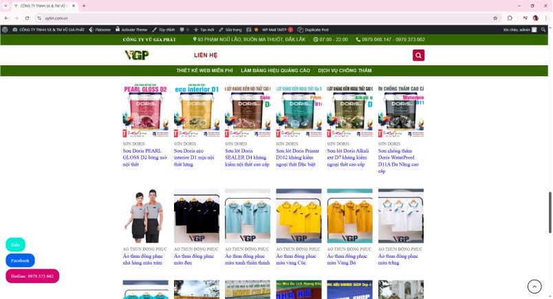 Mẫu web bán hàng đẹp ở Đắk Lắk
