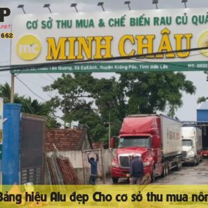 Mẫu bảng hiệu Alu đẹp cho Cơ sở thu mua và chế biến rau củ quả