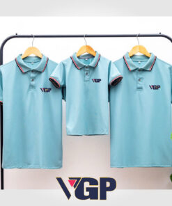 Áo thun đồng phục màu xanh thiên thanh