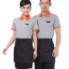 Áo thun đồng phục nhà hàng màu xám