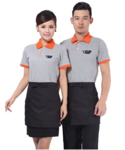 Áo thun đồng phục nhà hàng màu xám