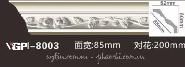 Phào chỉ PU VGP 8003 - phào pu 85mm