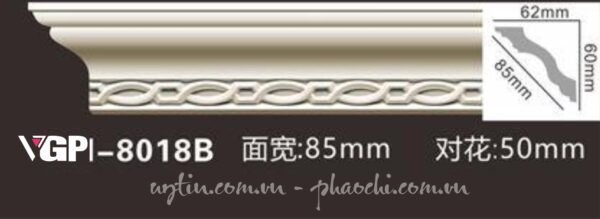 Phào chỉ PU VGP 8018B - phào pu 85mm