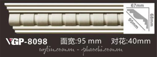 Phào chỉ PU VGP 8098 - phào pu 95mm