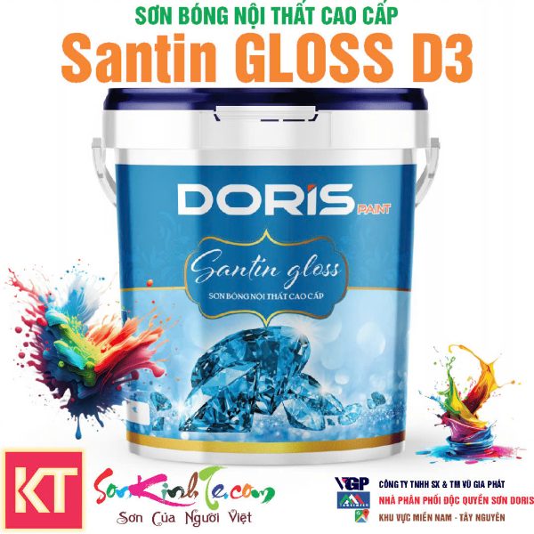 Sơn Doris Santin Gloss D3 bóng nội thất cao cấp