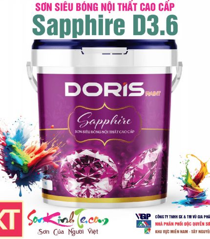 Sơn Doris Sapphire D3.6 siêu bóng nội thất