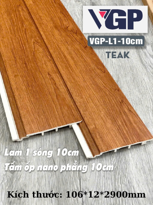 lam 1 sóng BMT Màu teak VGP-L1-10cm