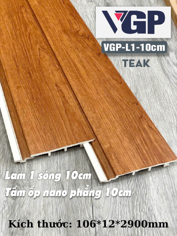 lam 1 sóng BMT Màu teak VGP-L1-10cm