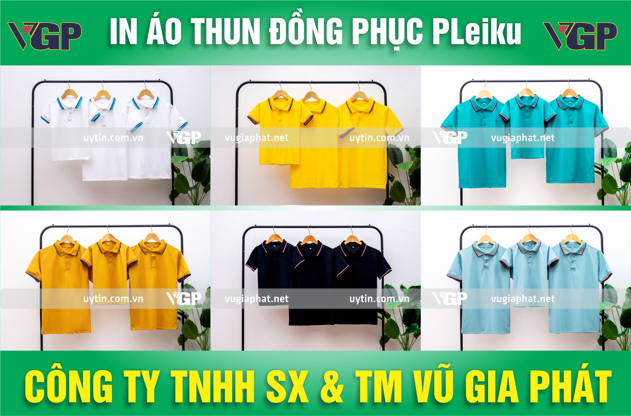 in áo thun đồng phục Pleiku Gia Lai