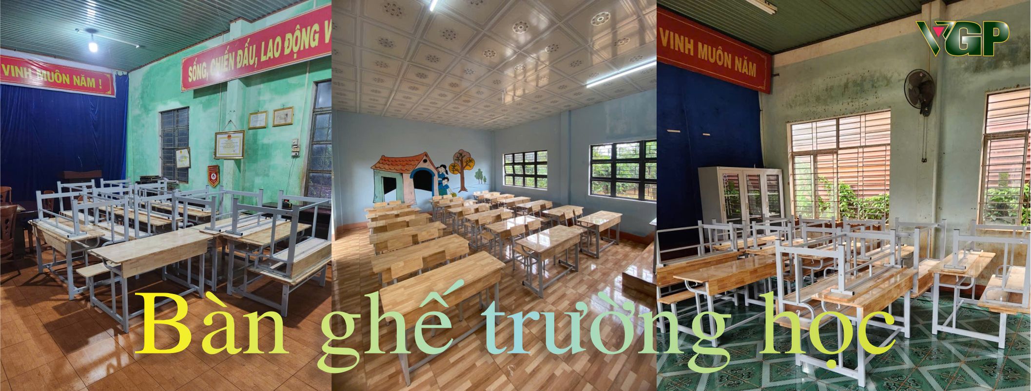 Sản xuất bàn ghế trường học tại Đắk Lắk